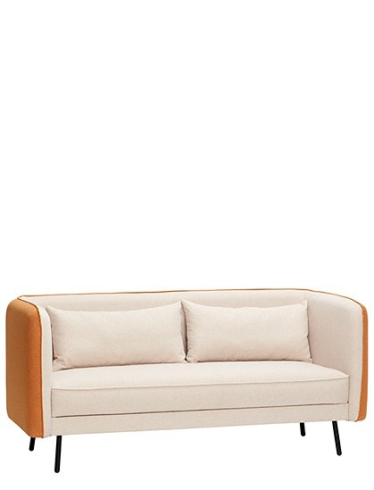 Sofa in beige und orange von HÜBSCH Interior &#9733; Kundenbewertung "Sehr gut" &#9733; 10&euro; Rabatt für Neukunden &#9733; Schnell verschickt &#9733; Günstig bei car-Moebel.de