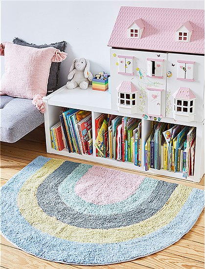 Teppich Regenbogen von liv interior &#9733; Kundenbewertung "Sehr gut" &#9733; 10&euro; Rabatt für Neukunden &#9733; Schnell verschickt &#9733; Günstig kaufen bei car-Moebel.de
