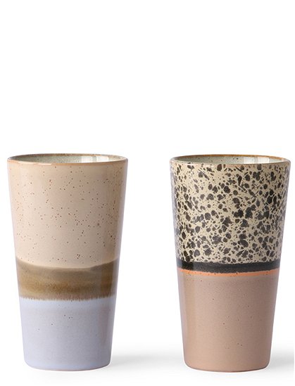 Latte Macchiato Becher 70s von HKliving &#9733; Kundenbewertung "Sehr gut" &#9733; 10&euro; Rabatt für Neukunden &#9733; Schnell verschickt &#9733; Günstig bei car-Moebel.de