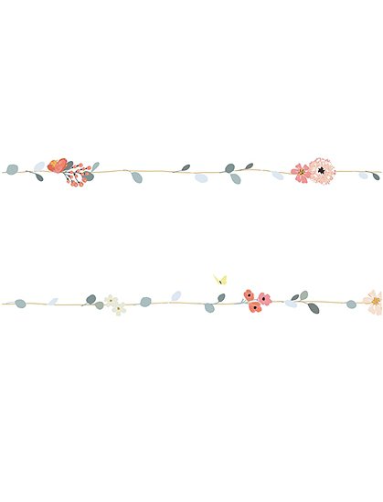 Wandbordüre Blumen von MIMI'lou &#9733; Kundenbewertung "Sehr gut" &#9733; 10&euro; Rabatt für Neukunden &#9733; Schnell verschickt &#9733; Günstig kaufen bei car-Moebel.de