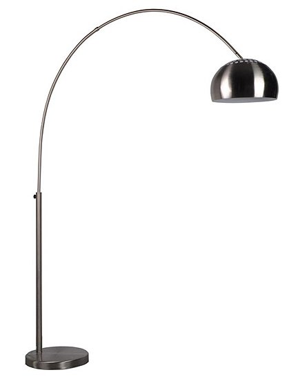 LV00981 Stehlampe, Bogenlampe, silber 1