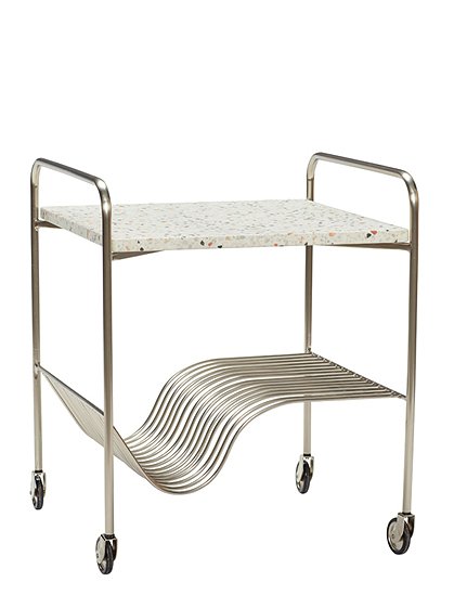Servierwagen Terrazzo von HÜBSCH Interior &#9733; Kundenbewertung "Sehr gut" &#9733; 10&euro; Rabatt für Neukunden &#9733; Jetzt günstig kaufen bei car-Moebel.de