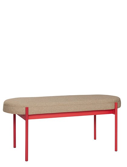 rote Metallbank Klint mit Polster von HÜBSCH Interior &#9733; 10&euro; Rabatt für Neukunden &#9733; Schnell verschickt &#9733; Jetzt günstig kaufen bei car-Moebel.de