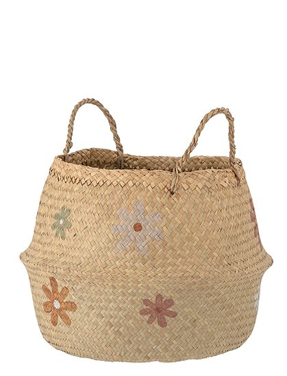 Korb, Seegras mit Blumen von Bloomingville &#9733; Kundenbewertung "Sehr gut" &#9733; 10&euro; Rabatt für Neukunden &#9733; Schnell verschickt &#9733; Günstig bei car-Moebel.de