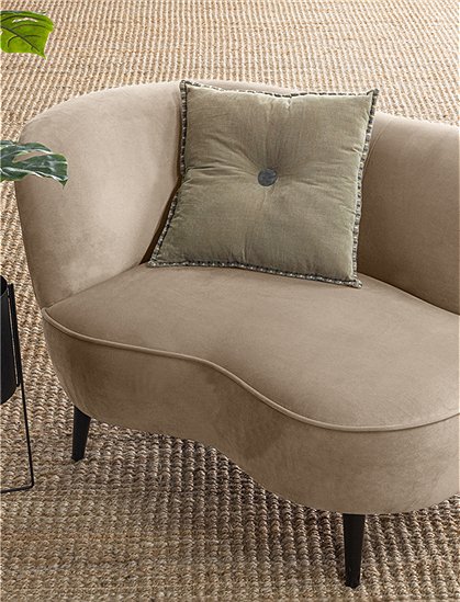 Lounge Sessel Sara, Samt von woood &#9733; Kundenbewertung "Sehr gut" &#9733; 12&percnt; Rabatt für Neukunden &#9733; Schnell verschickt &#9733; Günstig bei car-Moebel.de