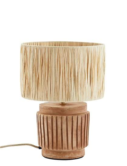 Tischleuchte aus Terracotta von Madam Stoltz &#9733; Kundenbewertung "Sehr gut" &#9733; 10&euro; Neukundenrabatt &#9733; Schnell verschickt &#9733; Jetzt kaufen bei car-Moebel.de