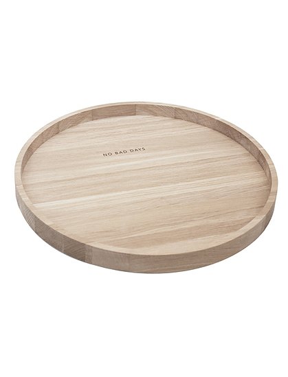 Tablett No Bad Days aus Eiche von Eulenschnitt &#9733; Kundenbewertung "Sehr gut" &#9733; 10&euro; Rabatt für Neukunden &#9733; Schnell verschickt &#9733; Günstig bei car-Moebel.de
