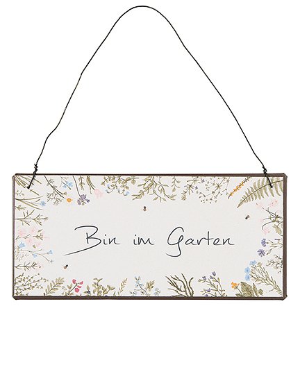 Metallschild Bin im Garten, Ib Laursen &#9733; Kundenbewertung "Sehr gut" &#9733; 10&euro; Neukundenrabatt &#9733; Schnell verschickt &#9733; Günstig kaufen bei car-Moebel.de