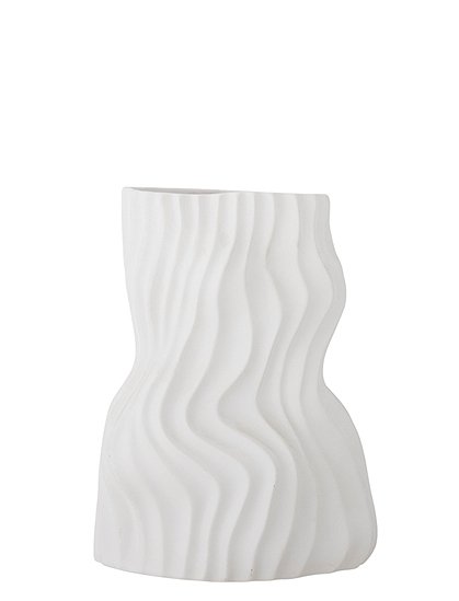 Vase Sahal, in weiß aus Keramik v. Bloomingville &#9733; Kundenbewertung "Sehr gut"  &#9733; 10&euro; Neukundenrabatt &#9733; Schnell verschickt &#9733; "Neu" jetzt entdecken