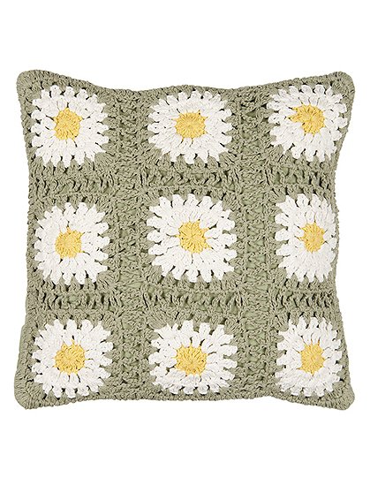 gehäkelter Kissenbezug 50x50 von Ib Laursen &#9733; Kundenbewertung "Sehr gut" &#9733; 12&percnt; Neukundenrabatt &#9733; Schnell verschickt &#9733; Günstig bei car-Moebel.de