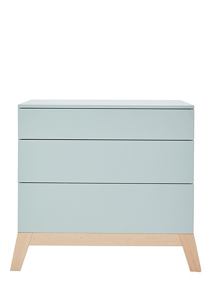LV02051 Kommode 3 Schübe,Holzfüße,grün 1