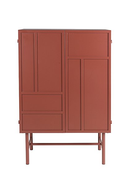 Schrank Davis, rostrot von White Label Living &#9733; Kundenbewertung "Sehr gut" &#9733; 12&percnt; Rabatt für Neukunden &#9733; Schnell verschickt &#9733; Jetzt bei car-Moebel.de