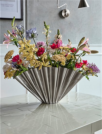 Vase Flood, silber von house doctor &#9733; Kundenbewertung "Sehr gut" &#9733; 12&percnt; Rabatt für Neukunden &#9733; Schnell verschickt &#9733; Günstig bei car-Moebel.de