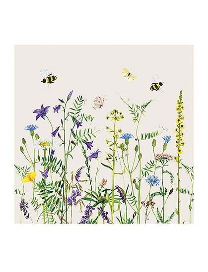 Servietten Summer Field, 50 Stück, 20x20 v. Ib Laursen &#9733; Kundenbewertung "Sehr gut" &#9733; 12&percnt; Neukundenrabatt &#9733; Schnell verschickt &#9733; Bei car-Moebel.de