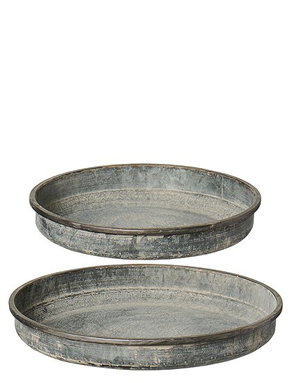 2er Set Tabletts, Metall Urban Garden von Ib Laursen &#9733; Kundenbewertung "Sehr gut" &#9733; 12&percnt; Neukundenrabatt &#9733; Schnell verschickt &#9733; Bei car-Moebel.de