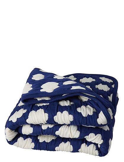 blaue Decke 95x75 cm, Wolkenmuster von rice &#9733; Kundenbewertung "Sehr gut" &#9733; 12&percnt; Rabatt für Neukunden &#9733; Schnell verschickt &#9733; Jetzt bei car-Moebel.de