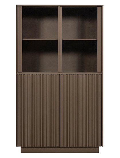 Nova Vitrinenschrank Kiefer Truffle Braun von woood &#9733; Kundenbewertung "Sehr gut" &#9733; 12&percnt; Rabatt für Neukunden &#9733; Schnell verschickt &#9733; car-Moebel.de