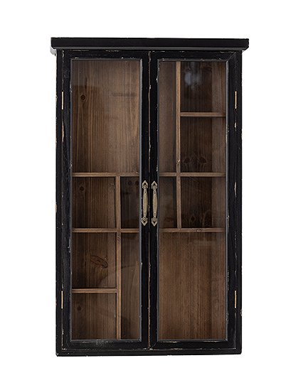 Hazem Vitrine in schwarz von Bloomingville ★ Kundenbewertung "Sehr gut"  ★ 12&percnt; Neukundenrabatt ★ Schnell verschickt ★ Bloomingville "Neu" entdecken!