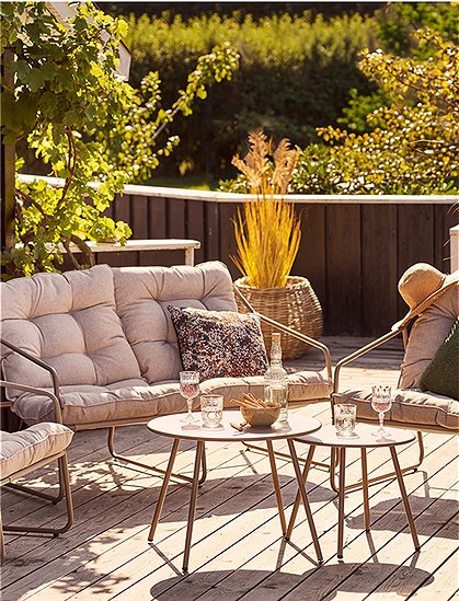 Nilo Lounge Set incl. Kissen von House Nordic ★ Kundenbewertung "Sehr gut" ★ 12&percnt; Rabatt für Neukunden ★ Jetzt günstig kaufen bei car-Moebel.de