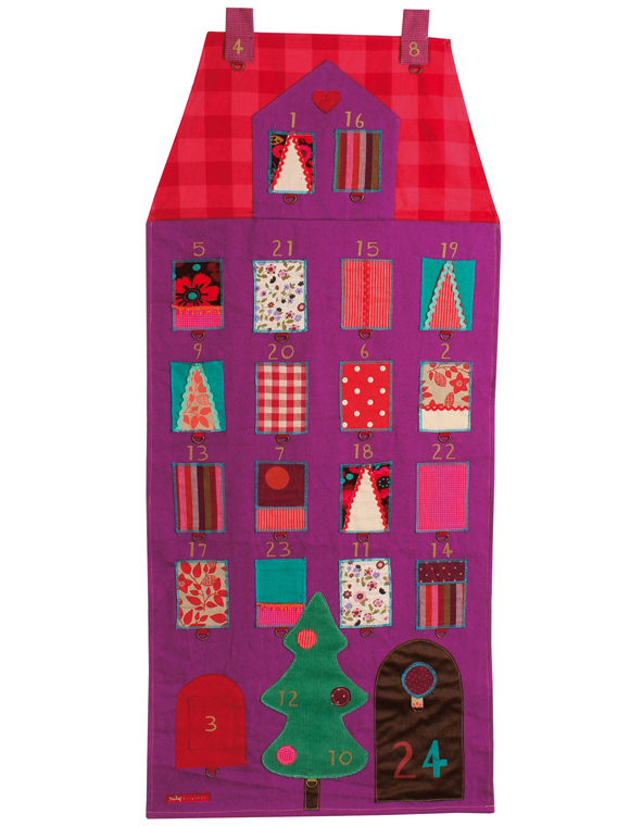 Adventskalender Haus, Stoff car möbel