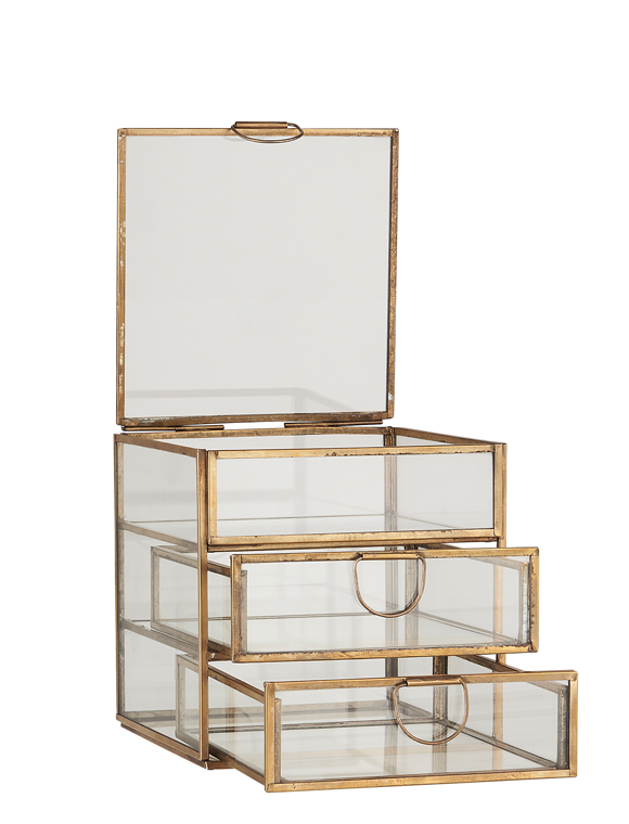 Glasbox mit Schüben, Deckel von Ib Laursen car möbel