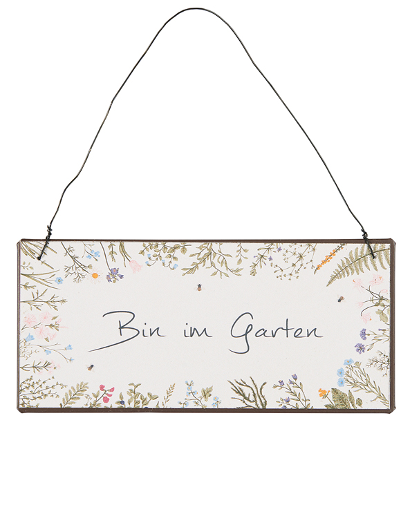 Metallschild Bin im Garten, Ib Laursen car möbel