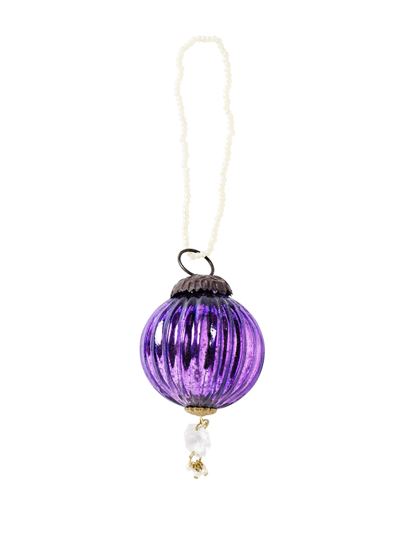 Weihnachtskugel lila mit Perlen von NORDAL &#9733; Kundenbewertung "Sehr gut" &#9733; 10&euro; Neukundenrabatt &#9733; Schnell verschickt &#9733; Jetzt kaufen bei car-Moebel.de