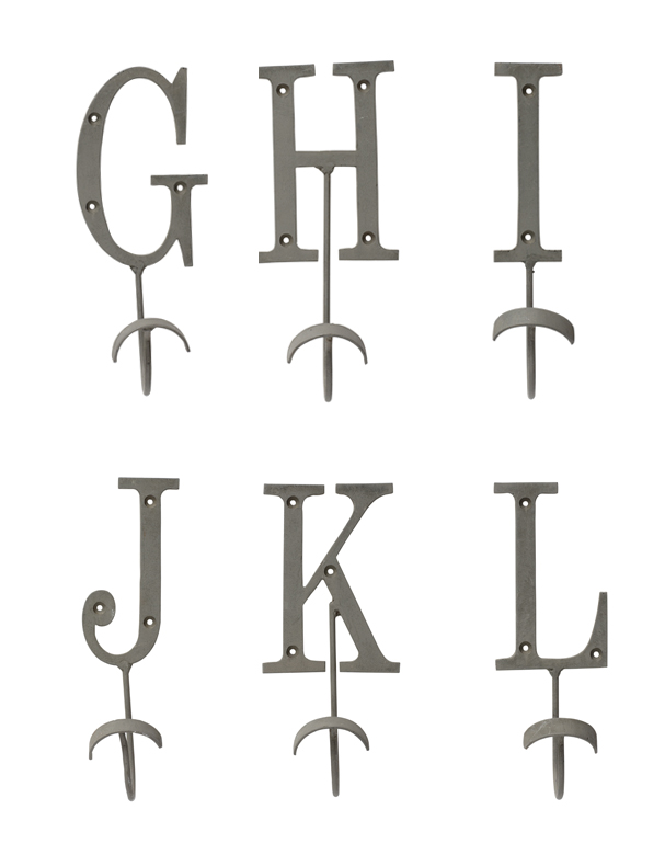 Garderobenhaken Buchstaben von HÜBSCH Interior &#9733; Kundenbewertung "Sehr gut" &#9733; 10&euro; Neukundenrabatt &#9733; Schnell verschickt &#9733; Günstig bei car-Moebel.de
