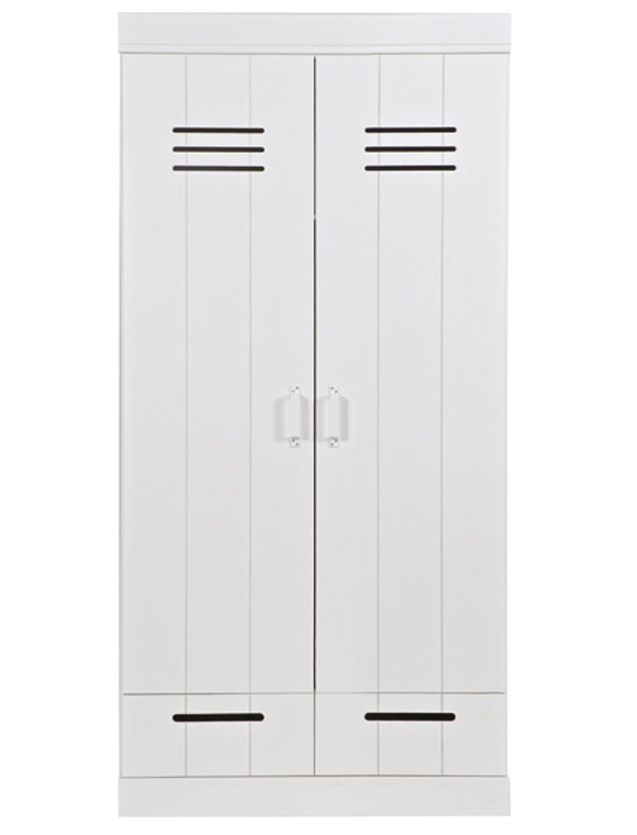 Schrank, 2 Türen/Schübe, weiß 1