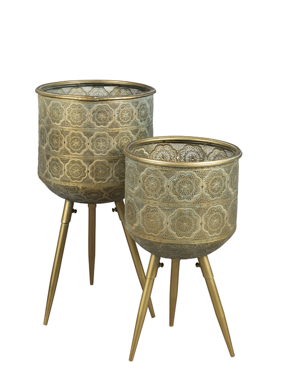 Blumentopf in gold auf Metallgestell &#9733; Kundenbewertung "Sehr gut" &#9733; 12&percnt; Rabatt für Neukunden &#9733; Jetzt günstig kaufen bei car-Moebel.de