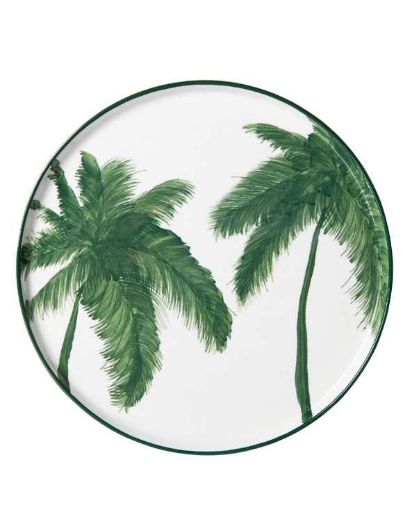 Teller mit Palmen bold & basic von HKliving &#9733; Kundenbewertung "Sehr gut" &#9733; 10&euro; Rabatt für Neukunden &#9733; Schnell verschickt &#9733; Jetzt bei car-Moebel.de