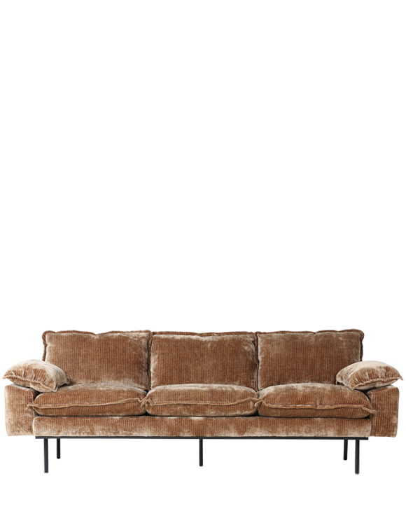 Retro 3er Sofa von HKliving &#9733; Kundenbewertung "Sehr gut" &#9733; 12&percnt; Rabatt für Neukunden &#9733; Schnell verschickt &#9733; Jetzt günstig kaufen bei car-Moebel.de