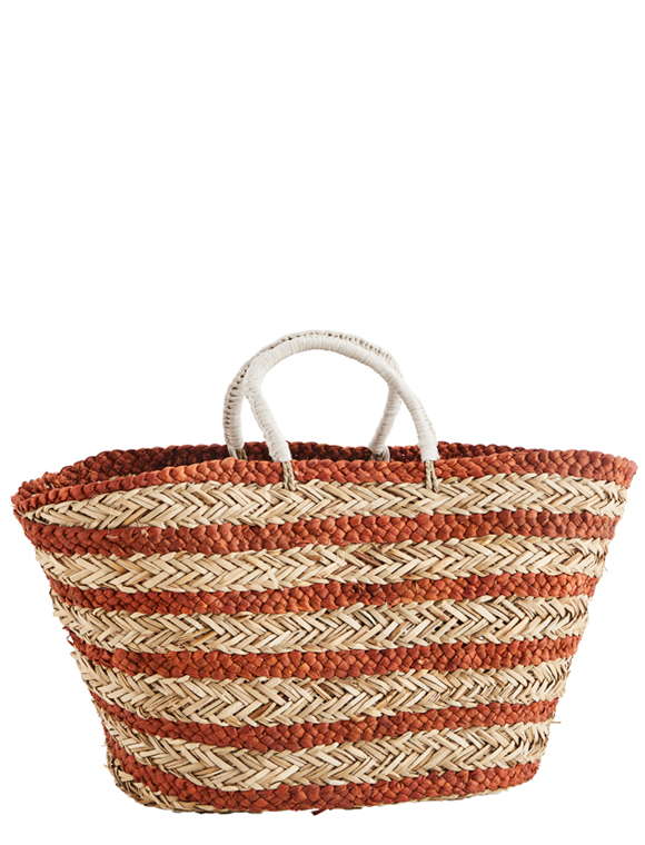 Korbtasche Stripes von Madam Stoltz &#9733; Kundenbewertung "Sehr gut" &#9733; 10&euro; Neukundenrabatt &#9733; Schnell verschickt &#9733; bei car-Moebel.de