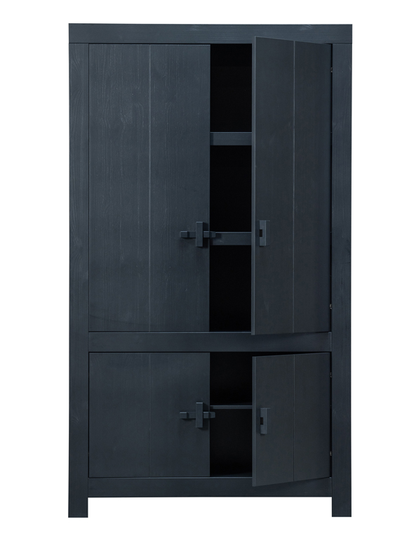 Schrank Benson, schwarz aus Holz v. Woood &#9733; Kundenbewertung "Sehr gut" &#9733; 10&euro; Rabatt für Neukunden &#9733; Schnell verschickt &#9733; Günstig bei car-Moebel.de