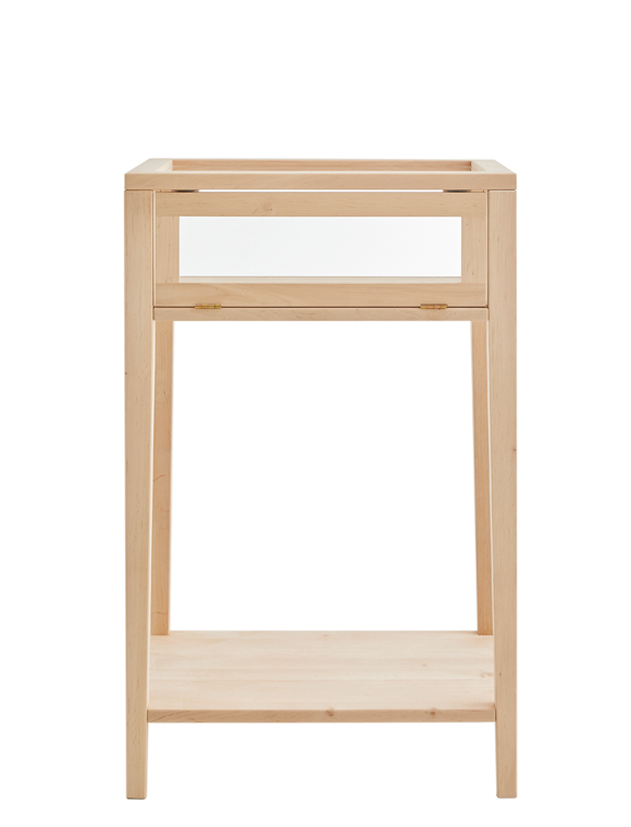 Konsolentisch aus Erlenholz mit Glasfach &#9733; Kundenbewertung "Sehr gut" &#9733; 10&euro; Rabatt für Neukunden &#9733; Schnell verschickt &#9733; Günstig bei car-Moebel.de