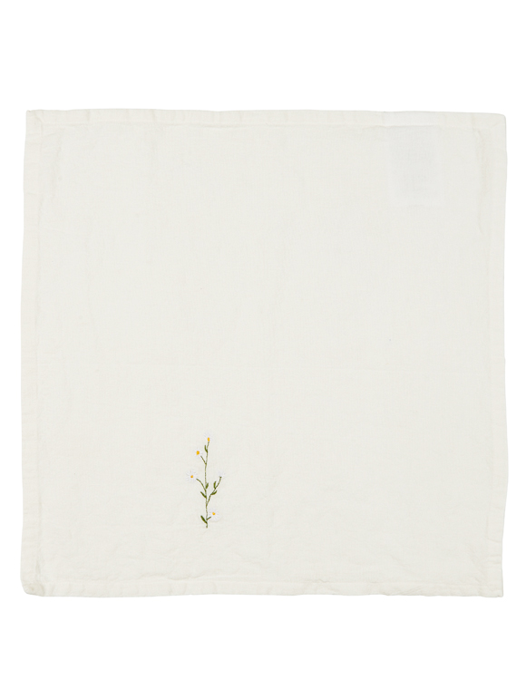 Stoffserviette mit Blumenstickerei v. Ib Laursen &#9733; Kundenbewertung "Sehr gut" &#9733; 10&euro; Rabatt für Neukunden &#9733; Schnell verschickt &#9733; Günstig bei car-Moebel.de