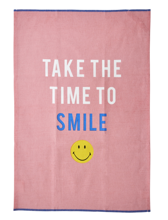 Geschirrtuch 70x50 cm aus Baumwolle mit Smiley von rice &#9733; Kundenbewertung "Sehr gut" &#9733; 10&euro; Rabatt für Neukunden &#9733; Jetzt günstig kaufen bei car-Moebel.de