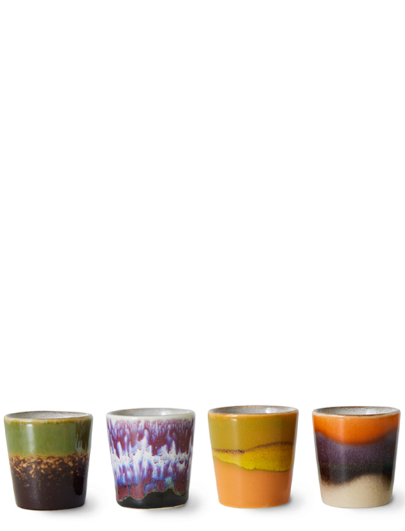 4er Set Eierbecher 70"s Keramik von HKliving &#9733; Kundenbewertung "Sehr gut" &#9733; 12&percnt; Rabatt für Neukunden &#9733; Schnell verschickt &#9733; Günstig bei car-Moebel.de