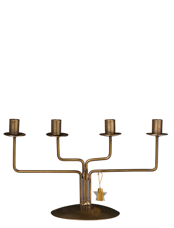 4er Kerzenhalter in gold, Ib Laursen &#9733; Kundenbewertung "Sehr gut" &#9733; 12&percnt; Neukundenrabatt &#9733; Schnell verschickt &#9733; Jetzt kaufen bei car-Moebel.de