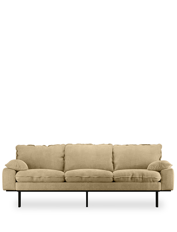 Retro 3er Sofa von HKliving &#9733; Kundenbewertung "Sehr gut" &#9733; 12&percnt; Rabatt für Neukunden &#9733; Schnell verschickt &#9733; Jetzt günstig kaufen bei car-Moebel.de
