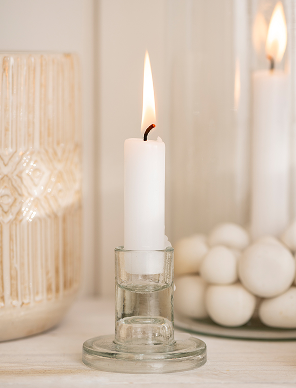 Kerzenhalter, Glas für Ø1,3/2,2 Kerzen von Ib Laursen &#9733; Kundenbewertung "Sehr gut" &#9733; 12&percnt; Neukundenrabatt &#9733; Schnell verschickt &#9733; Bei car-Moebel.de