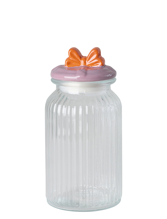 Glasgefäß mit Keramikdeckel Schleife von rice &#9733; Kundenbewertung "Sehr gut" &#9733; 12&percnt; Rabatt für Neukunden &#9733; Schnell verschickt &#9733; Jetzt bei car-Moebel.de