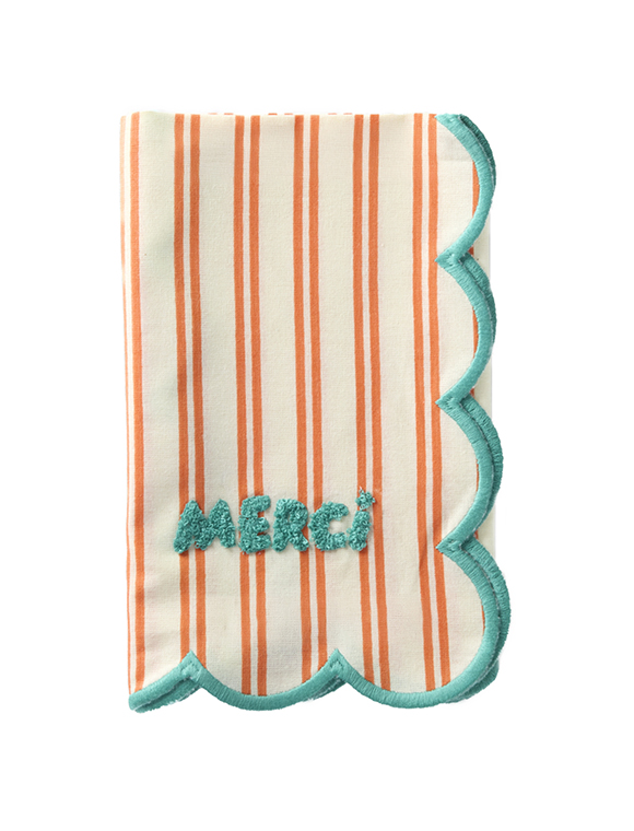 Stoffserviette 45x45, Streifen/Wellen von rice &#9733; Kundenbewertung "Sehr gut" &#9733; 12&percnt; Rabatt für Neukunden &#9733; Schnell verschickt &#9733; jetzt bei car-Moebel.de