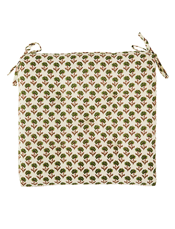 Bedruckte Stuhlauflage Baumwolle von Madam Stoltz ★ Kundenbewertung "Sehr gut" ★ 12&percnt; Rabatt für Neukunden ★ Jetzt günstig kaufen bei car-Moebel.de