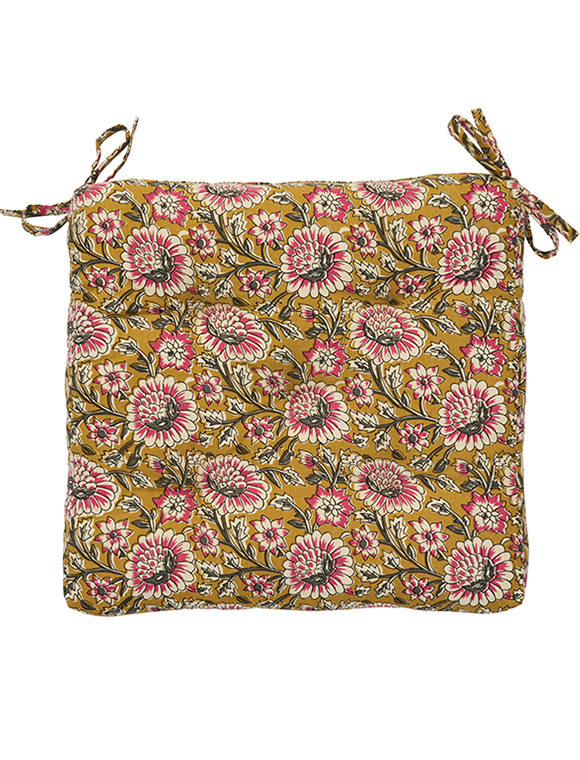 Bedruckte Stuhlauflage Baumwolle von Madam Stoltz ★ Kundenbewertung "Sehr gut" ★ 12&percnt; Rabatt für Neukunden ★ Jetzt günstig kaufen bei car-Moebel.de