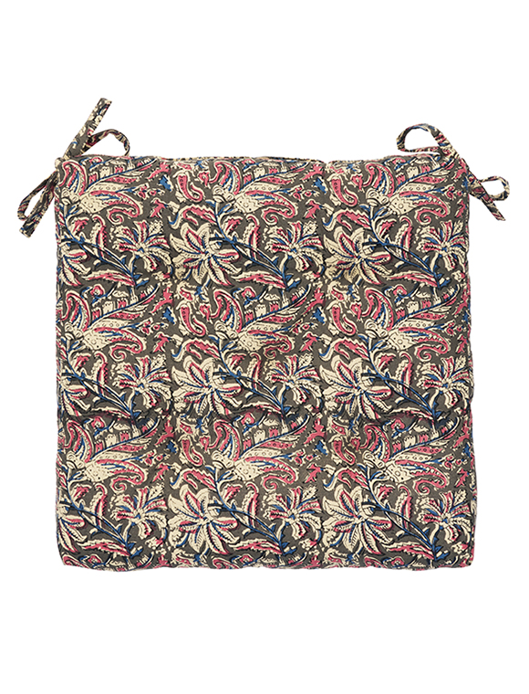 Bedruckte Stuhlauflage Baumwolle von Madam Stoltz ★ Kundenbewertung "Sehr gut" ★ 12&percnt; Rabatt für Neukunden ★ Jetzt günstig kaufen bei car-Moebel.de