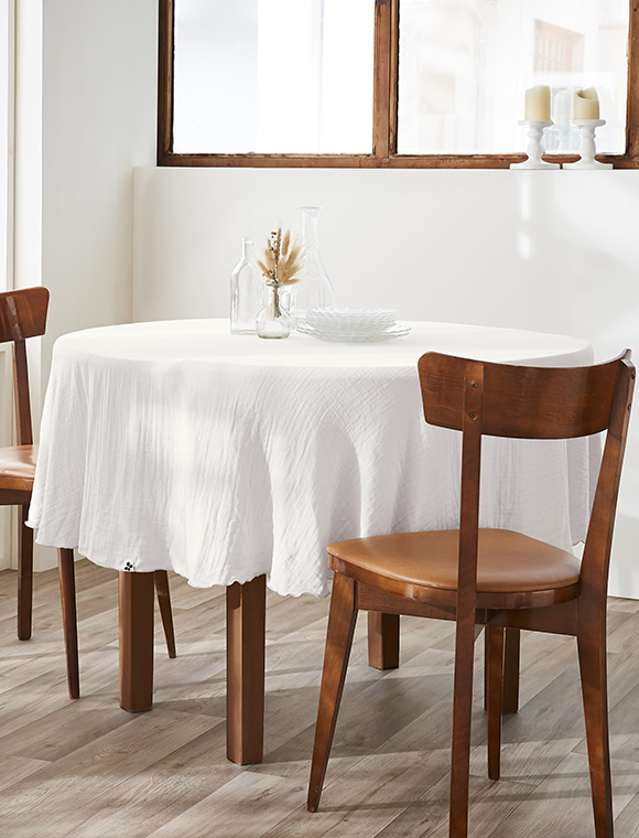 Tischdecke Gaia, Ø180 cm, von L'effet Papillon ★ Kundenbewertung "Sehr gut" ★ 12&percnt; Rabatt für Neukunden ★ Schnell verschickt ★ bei car-Moebel.de