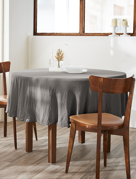 Tischdecke Gaia, Ø180 cm, von L'effet Papillon ★ Kundenbewertung "Sehr gut" ★ 12&percnt; Rabatt für Neukunden ★ Schnell verschickt ★ bei car-Moebel.de